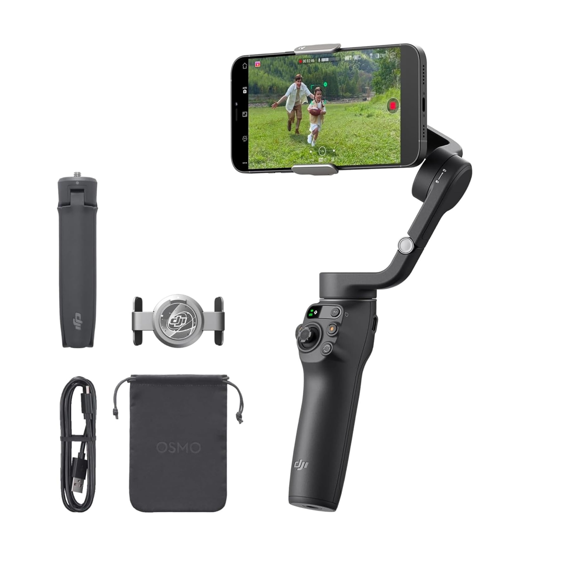 DJI Osmo Mobile 6 Gimbal Stabilizer for Smartphones, 3-Axis Phone Gimbal, Built-In Extension Rod, Object Tracking, Portable and Foldable, Vlogging…